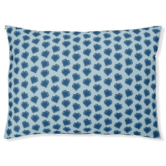 Cute Blue Sapphire Crystal Heart Pattern Pet Bed