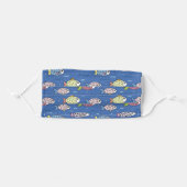 Cute Blue sea fish beach summer fishing Face Mask (Front, Folded)