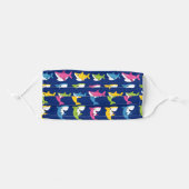 Cute Blue Shark Adult Cloth Face Mask (Front, Folded)