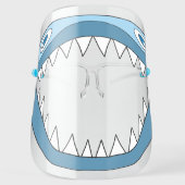 Cute Blue Shark with white sharp teeth Face Shield (Front)