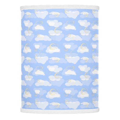 Cute blue sky and clouds pattern nursery lamp shade