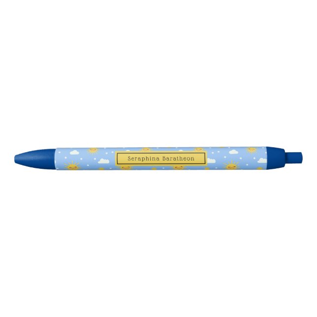 Cute Blue Sky Clouds Sunshine Personalized  Pen (Front)