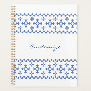 Cute Blue Snowflakes Pattern Thunder_Cove  Planner