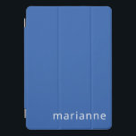 Cute Blue Solid Color Personalized Name iPad Pro Cover<br><div class="desc">Cute Cobalt Blue Solid Color Personalized Name iPad Pro Cover</div>