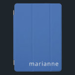 Cute Blue Solid Color Personalized Name iPad Pro Cover<br><div class="desc">Cute Cobalt Blue Solid Color Personalized Name iPad Pro Cover</div>