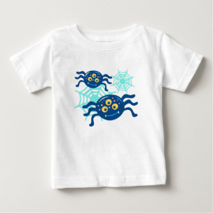 Cute Blue Spider Halloween Clip Art Graphic Baby T-Shirt