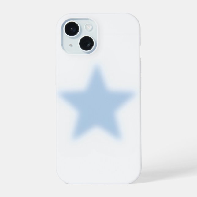 Cute blue star iPhone case (Back)