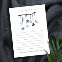 Cute Blue Star Mobile Advice for Mum Baby Shower