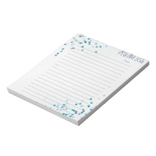Cute Blue Stars Kids Stationary Notepad
