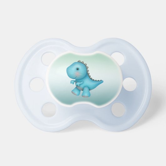 Cute Blue Stegosaurus Dinosaur Pacifier (Front)