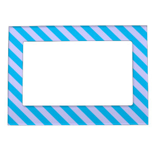 Cute blue stripes patterns magnetic frame