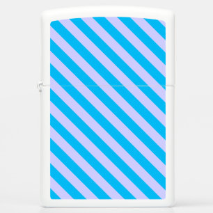 Cute blue stripes patterns zippo lighter