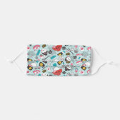 Cute Blue Sushi Pattern Adult Cloth Face Mask (Front, Folded)
