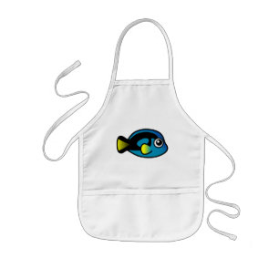 Cute Blue Tang Kids' Apron