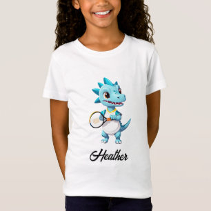 Cute blue tennis dinosaur T-Shirt