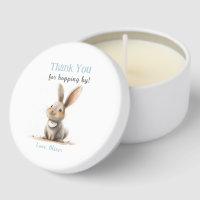 Cute Blue Thank You Bunny Birthday