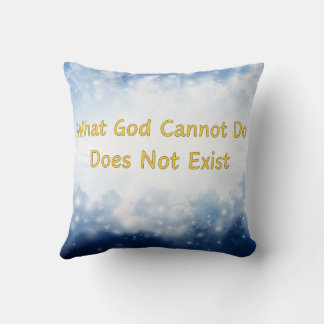Cute Blue Throw Pillow With Scriptures