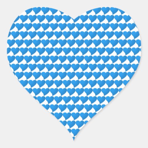 Cute blue tiny hearts pattern modern heart sticker