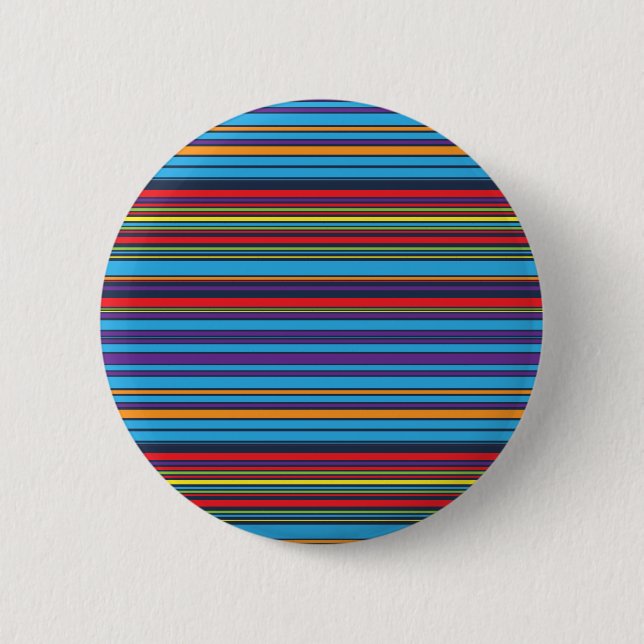 Cute blue violet stripes button (Front)