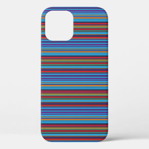 Cute blue violet stripes iPhone 12 pro case