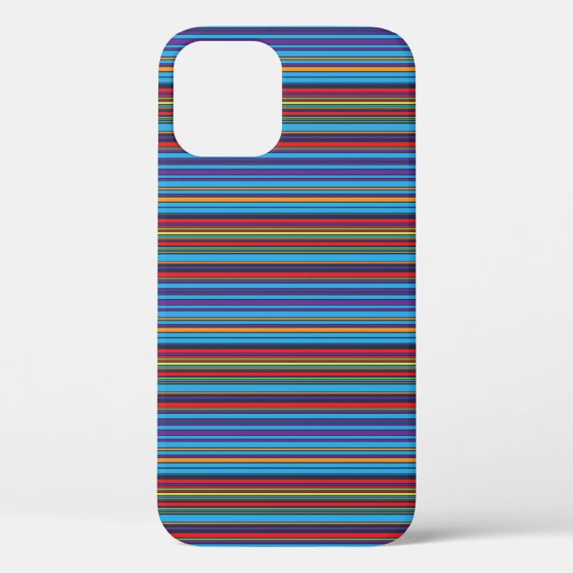 Cute blue violet stripes Case-Mate iPhone case (Back)
