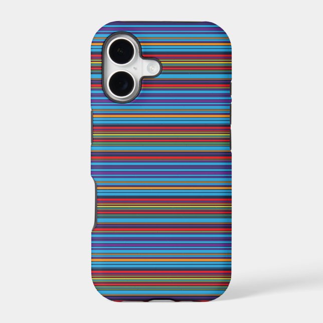 Cute blue violet stripes Case-Mate iPhone case (Back)