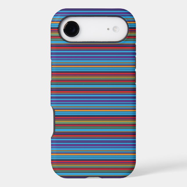 Cute blue violet stripes Case-Mate iPhone case (Back)