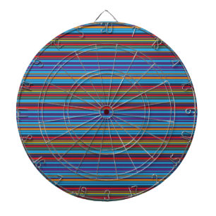 Cute blue violet stripes dart board