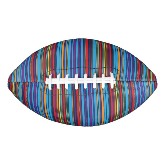 Cute blue violet stripes football (Front)