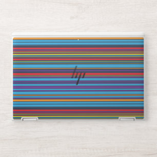 Cute blue violet stripes HP laptop skin