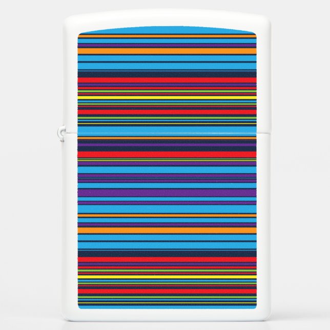 Cute blue violet stripes zippo lighter (Front)