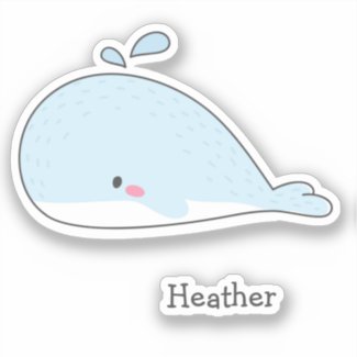 Cute Whale - Kids  Sticker