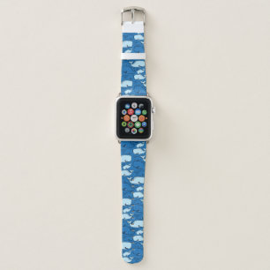 Cute Blue Whale Pattern Apple Watch Band