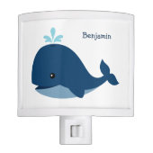 Cute Blue Whale Personalized Night Light (Front)