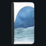 Cute Blue Whale Watercolor Illustration Samsung Galaxy S5 Wallet Case<br><div class="desc">Cute blue whale. Watercolor hand drawn illustration Ocean's grace: Watercolor illustration of a magnificent blue whale. Capturing marine majesty. The mighty blue whale in its watercolor world, a masterpiece of oceanic art. watercolor, cute, illustration, whale, drawing, ocean, sea, hand drawn, background, water, nature, cartoon, animal, fish, painting, blue, tropical, life,...</div>