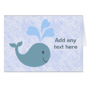 Cute Blue Whales Add Your Text (Front Horizontal)