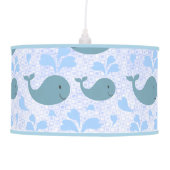 Cute Blue Whales Pattern Hanging Lamp (Front)