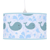 Cute Blue Whales Pattern Hanging Lamp (Left)