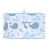 Cute Blue Whales Pattern Hanging Lamp (Back)