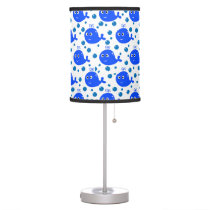 Cute Blue Whales Pattern Oceanic Delight Table Lamp