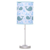 Cute Blue Whales Pattern Table Lamp (Front)