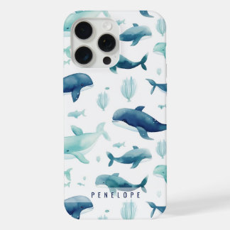 Cute blue whales  personalized iPhone case  