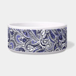 Cute blue white paisley patterns design bowl<br><div class="desc">Cute blue white paisley patterns design</div>