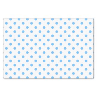 Cute Blue & White Polkadots Tissue Paper