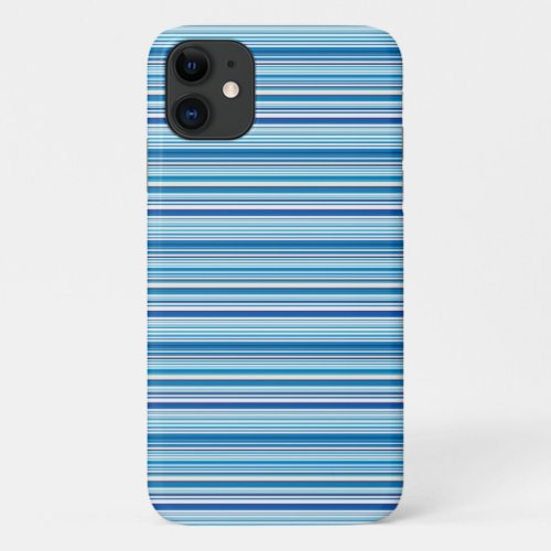 Cute blue white stripes iPhone 11 case