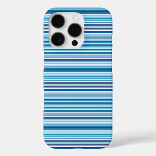 Cute blue white stripes iPhone 16 pro case