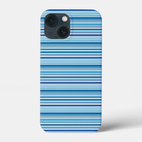 Cute blue white stripes iPhone 13 mini case