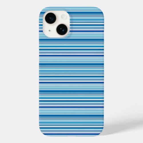 Cute blue white stripes Case-Mate iPhone 14 case