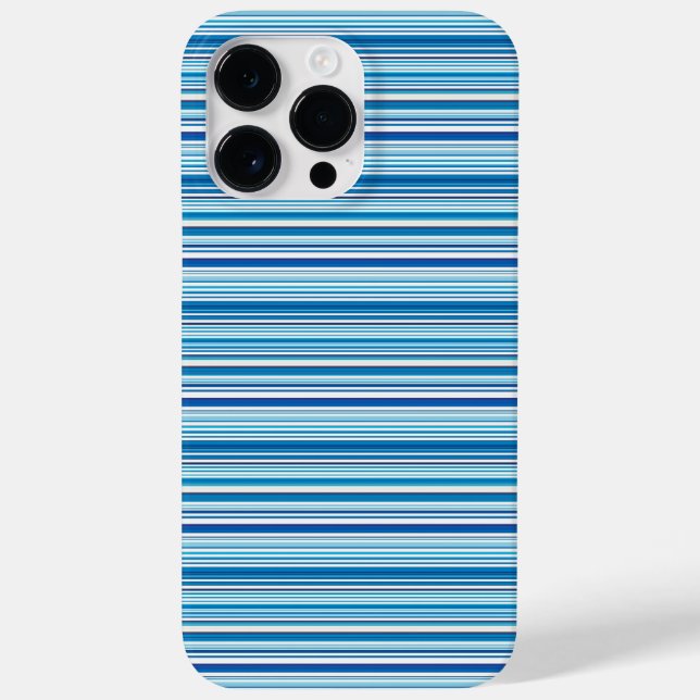 Cute blue white stripes Case-Mate iPhone case (Back)