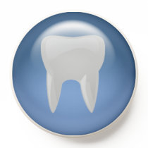 Cute Blue White Tooth Dentist  PopSocket